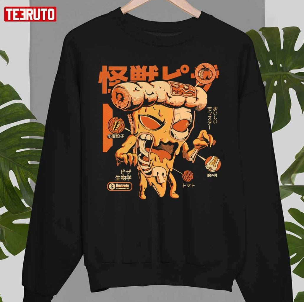 Pizzazilla Xray Pizza Lovers Japanese Style Unisex Sweatshirt - T-Shirt, Sweatshirt, Hoodie