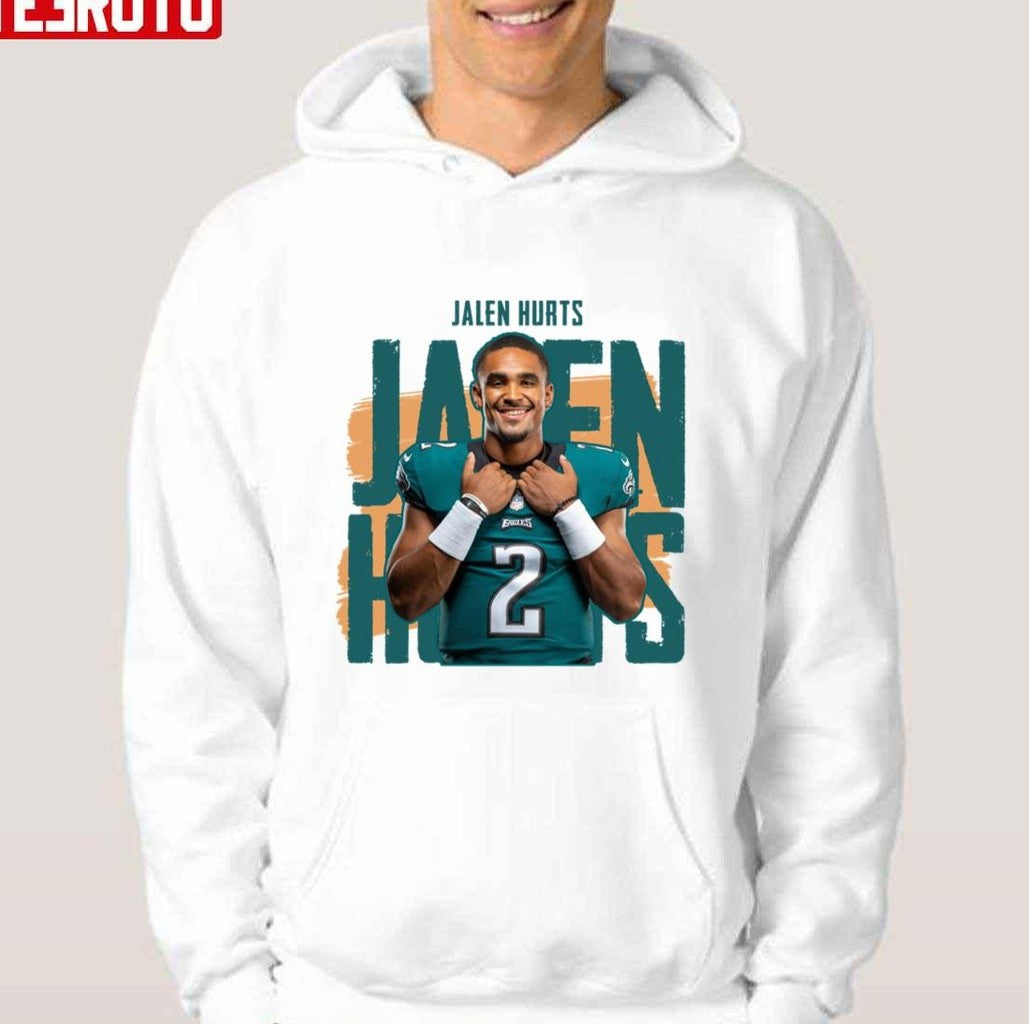 MVP Jalen Hurts Green Text Unisex Hoodie - T-Shirt, Sweatshirt, Hoodie