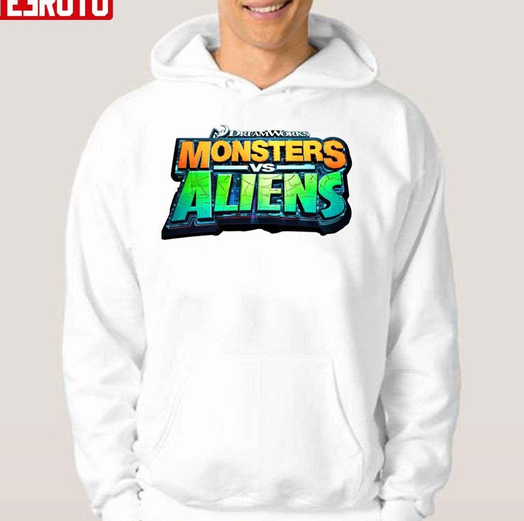 Monsters Vs Aliens Logo Cartoon Unisex Hoodie - T-Shirt, Sweatshirt, Hoodie