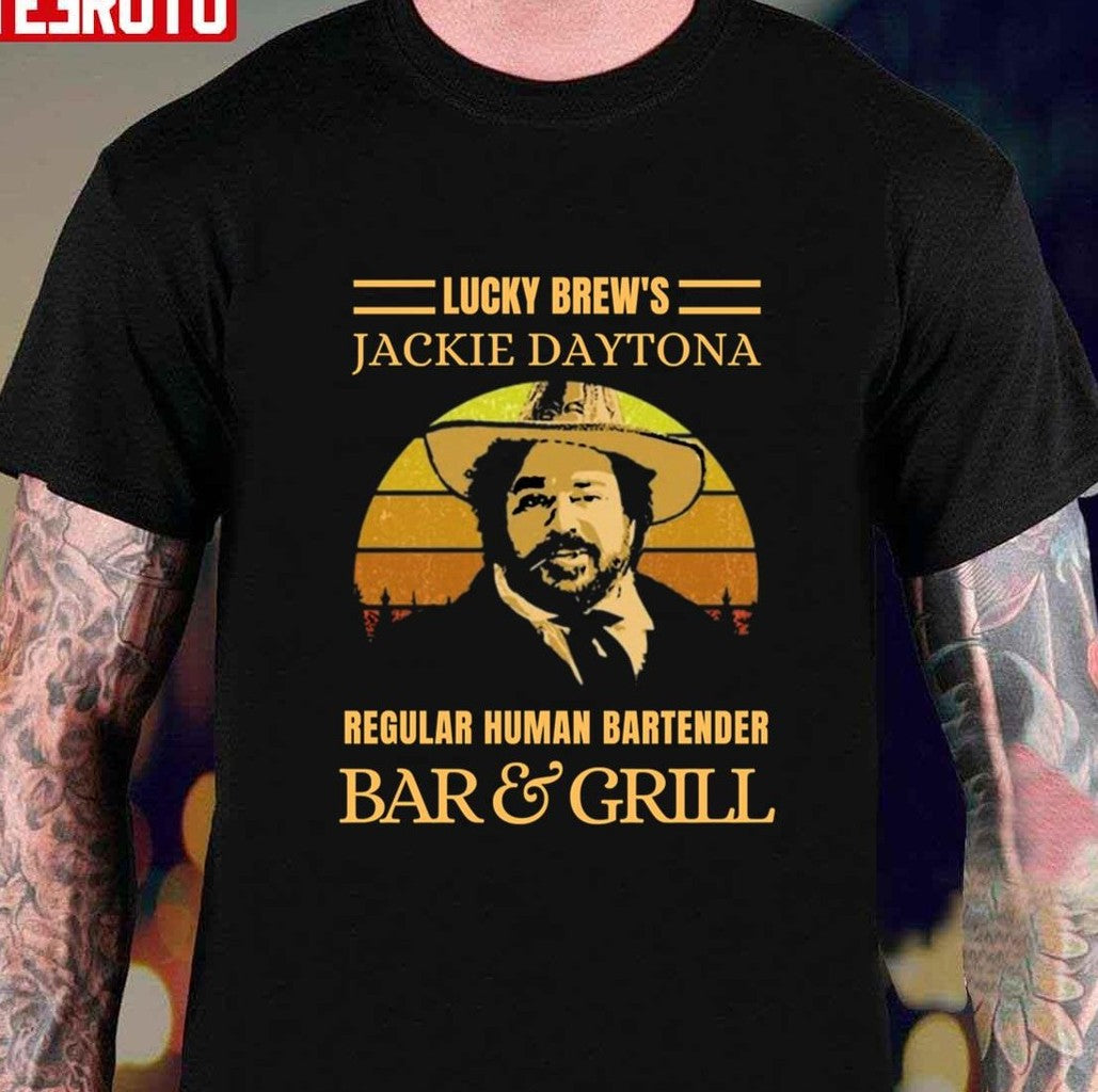 Regular Human Bartender Bar Brews Jackie Daytona  And Grill Vintage Retro Unisex T-Shirt Unisex T-Shirt - T-Shirt, Sweatshirt, Hoodie
