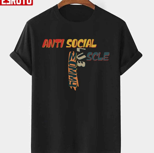 Anti Social Muscle Mommy Club Retro Colored Unisex T-shirt - T-Shirt, Sweatshirt, Hoodie