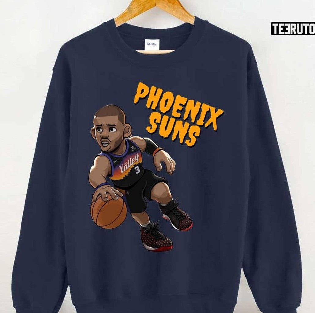 Phoenix Suns Chibi Chrispaul Nba Illustrated Design Unisex Sweatshirt - T-Shirt, Sweatshirt, Hoodie