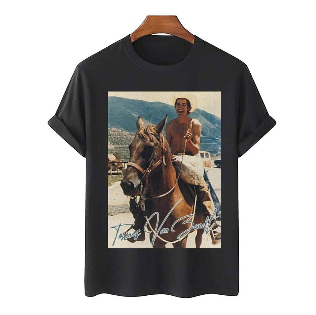 Retro On Horse Fan Art Townes Van Zandt Unisex T-Shirt - T-Shirt, Sweatshirt, Hoodie