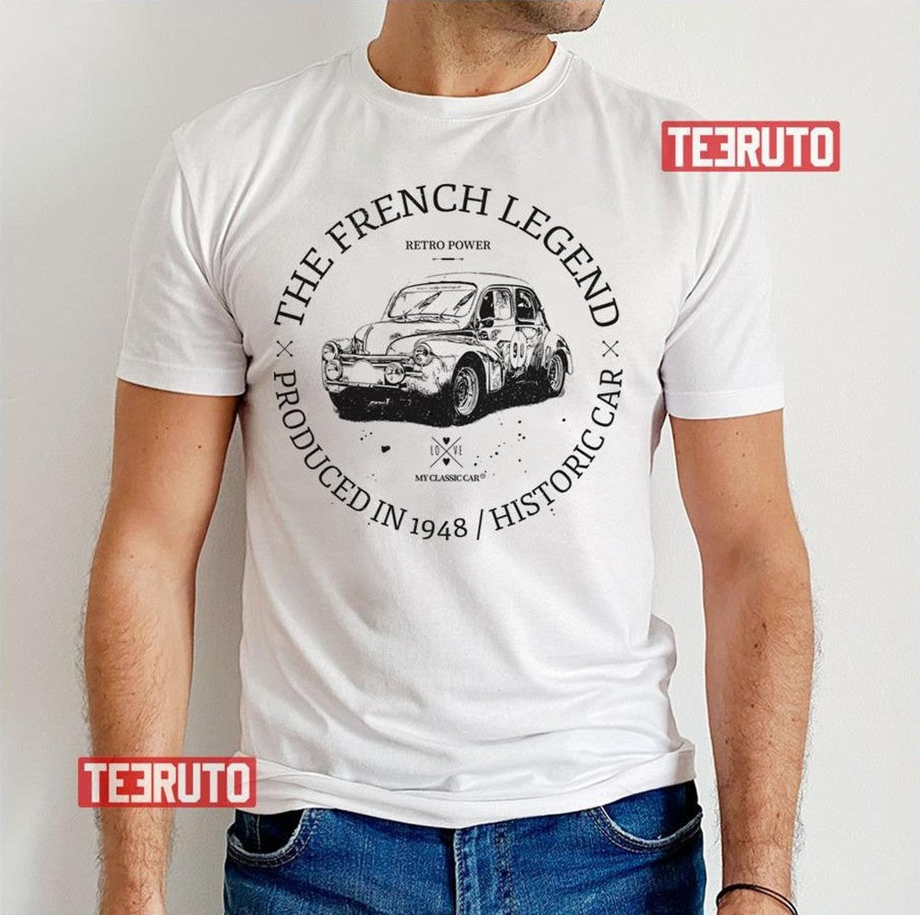 Renault 4cv Vintage Car Unisex T-Shirt - T-Shirt, Sweatshirt, Hoodie