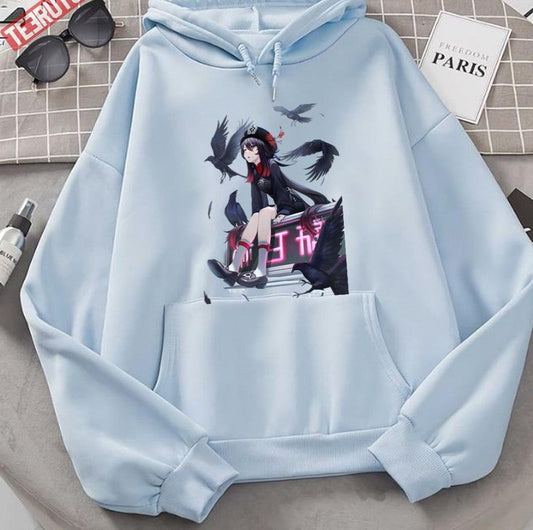 Anime Girl Hu Tao Genshin Impact Unisex Hoodie - T-Shirt, Sweatshirt, Hoodie