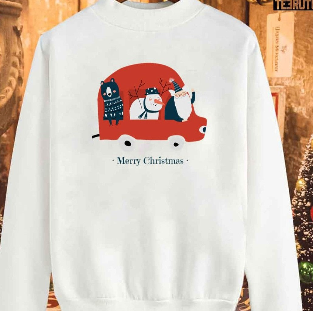Santa Car Sweatshirt - T-Shirt, Sweatshirt, Hoodie