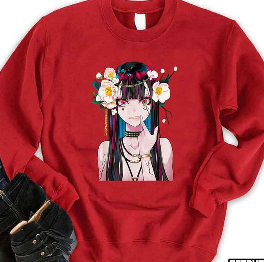 Anime Girl Valentine Unisex Sweatshirt - T-Shirt, Sweatshirt, Hoodie