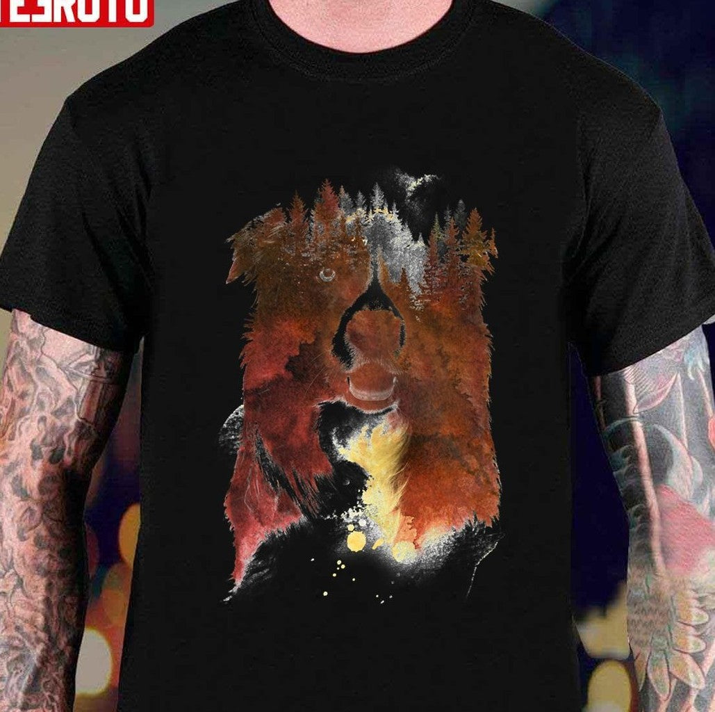 One Night In The Forest Dog Art Unisex T-Shirt - T-Shirt, Sweatshirt, Hoodie