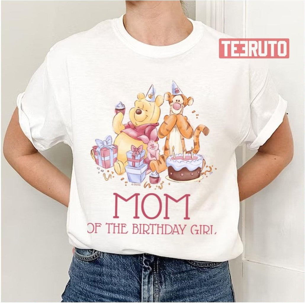 Pooh &amp; Friends Watercolor First Birthday Mom Unisex T-Shirt - T-Shirt, Sweatshirt, Hoodie