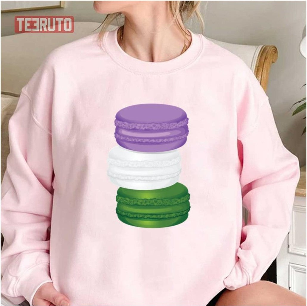 Queer Pride Macaron Genderqueer Unisex Sweatshirt - T-Shirt, Sweatshirt, Hoodie