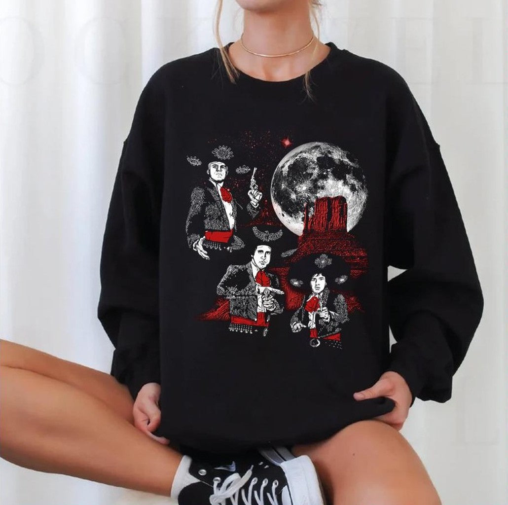 Retro Movie Art Three Amigos Moon Unisex Sweatshirt - T-Shirt, Sweatshirt, Hoodie