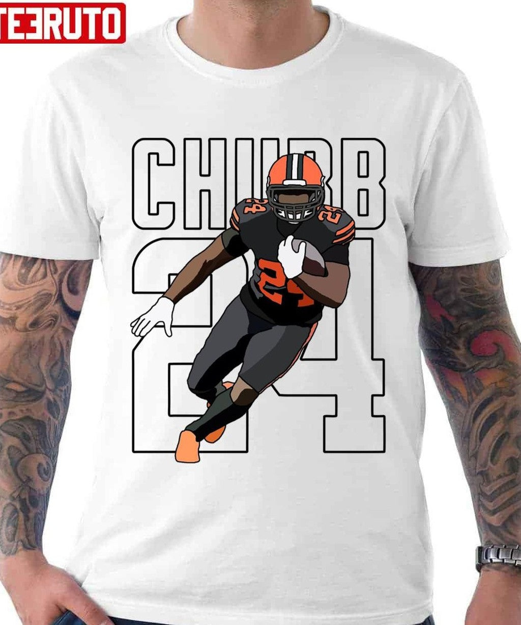 Nick Chubb American Football Number 24 Graphic Unisex T-shirt - T-Shirt, Sweatshirt, Hoodie