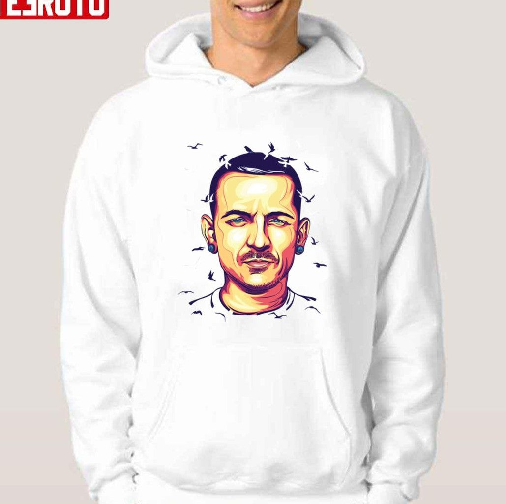 Rock Singer Linkin Park Chester Bennington Vector Art Unisex Hoodie - T-Shirt, Sweatshirt, Hoodie