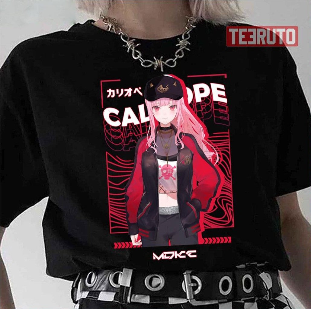 Mori Calliope Holomyth Hololive Red Unisex T-Shirt - T-Shirt, Sweatshirt, Hoodie