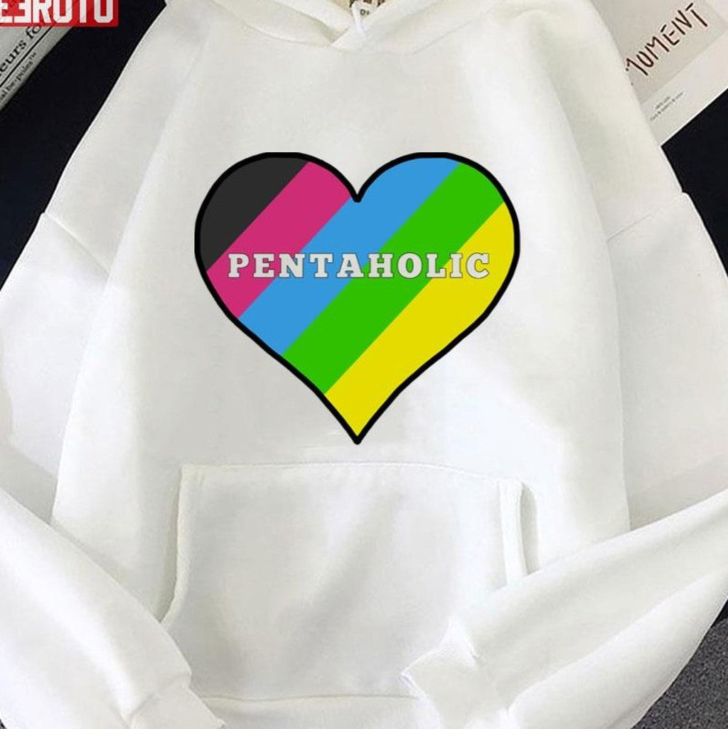 Pentaholic Heart Black Outline Pentatonix Unisex Hoodie - T-Shirt, Sweatshirt, Hoodie