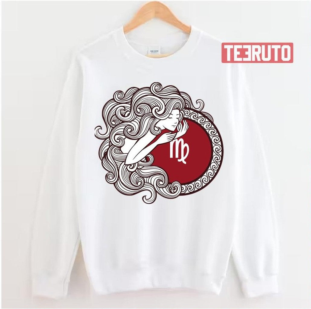 Red Virgo Astrology Maiden Zodiac Shirt Unisex Sweatshirt - T-Shirt, Sweatshirt, Hoodie