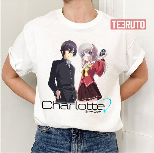 Anime Logo Kanji Text Charlotte Unisex T-Shirt - T-Shirt, Sweatshirt, Hoodie