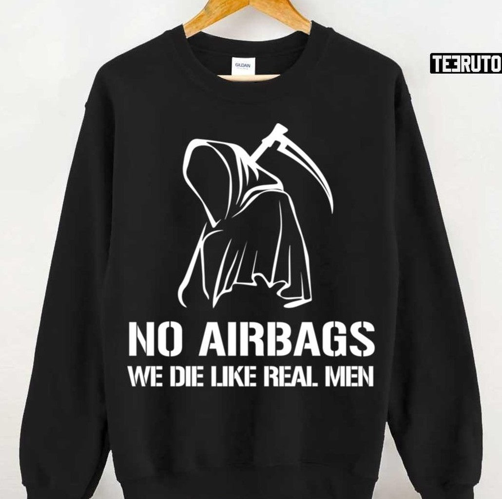 No Air We Die Like Real Men Grim Reaper Unisex Sweatshirt - T-Shirt, Sweatshirt, Hoodie