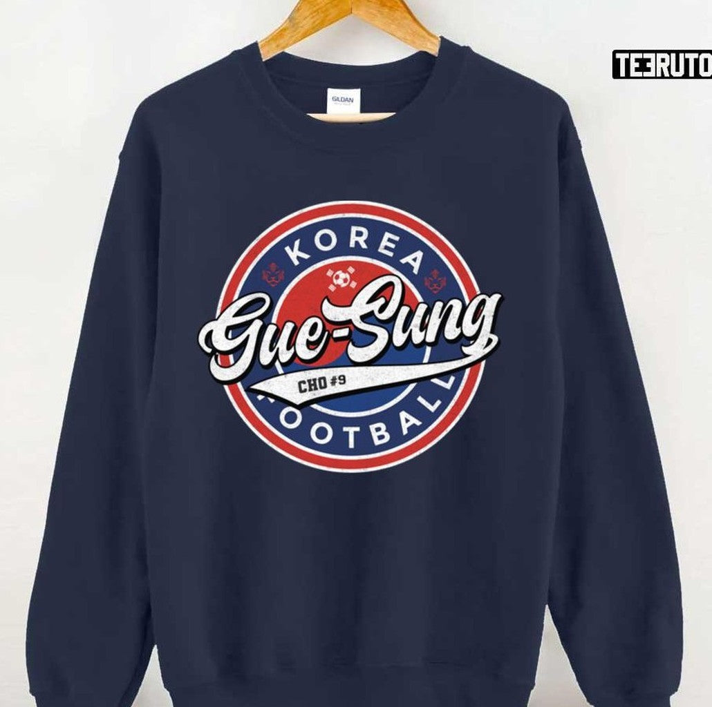 Number 9 Cho Guesung Korea Soccer Badge Round Unisex Sweatshirt - T-Shirt, Sweatshirt, Hoodie