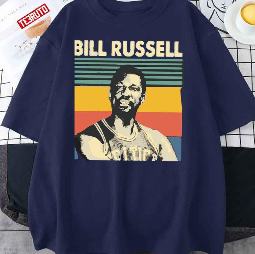 Retro Vintage Bill Russell Unisex T-Shirt - T-Shirt, Sweatshirt, Hoodie