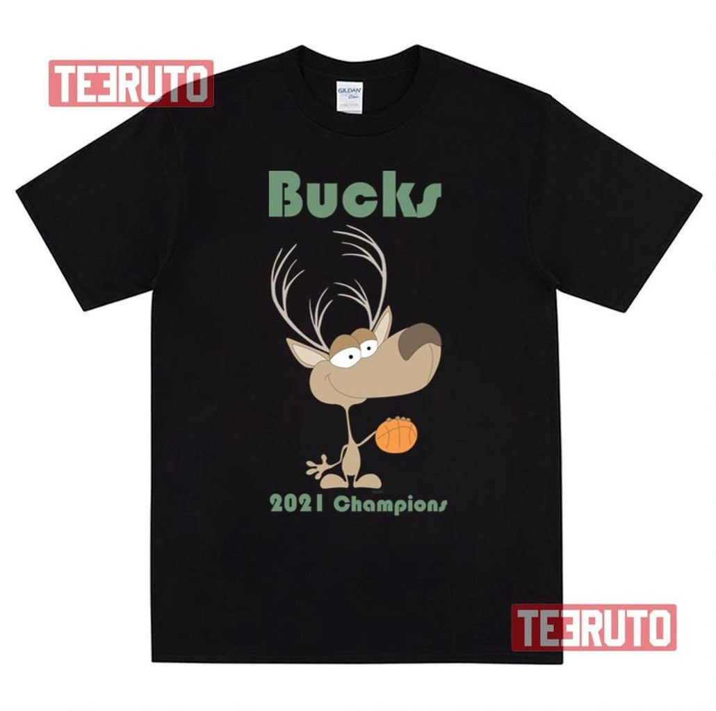2021 Champs Milwaukee Bucks Cute Design Unisex T-Shirt - T-Shirt, Sweatshirt, Hoodie
