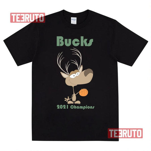 2021 Champs Milwaukee Bucks Cute Design Unisex T-Shirt - T-Shirt, Sweatshirt, Hoodie