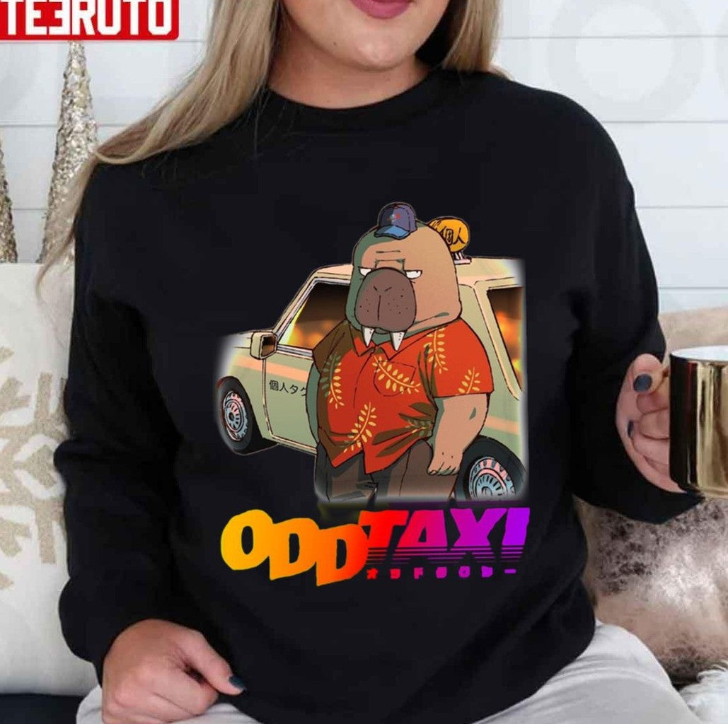 Neon Logo Odd Taxi Cartoon Unisex Sweatshirt - T-Shirt, Sweatshirt, Hoodie