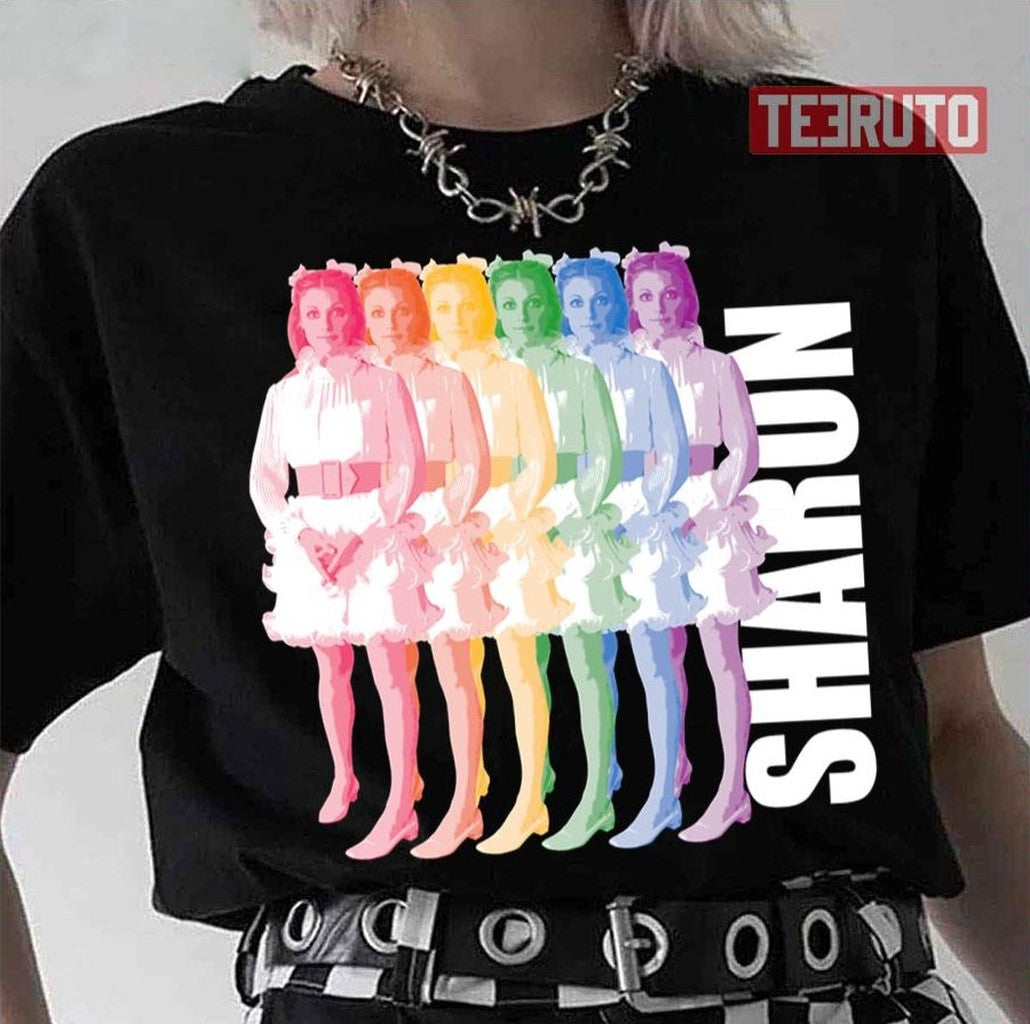 Sharon Tate Baby Doll Repeat Rainbow Unisex T-Shirt - T-Shirt, Sweatshirt, Hoodie
