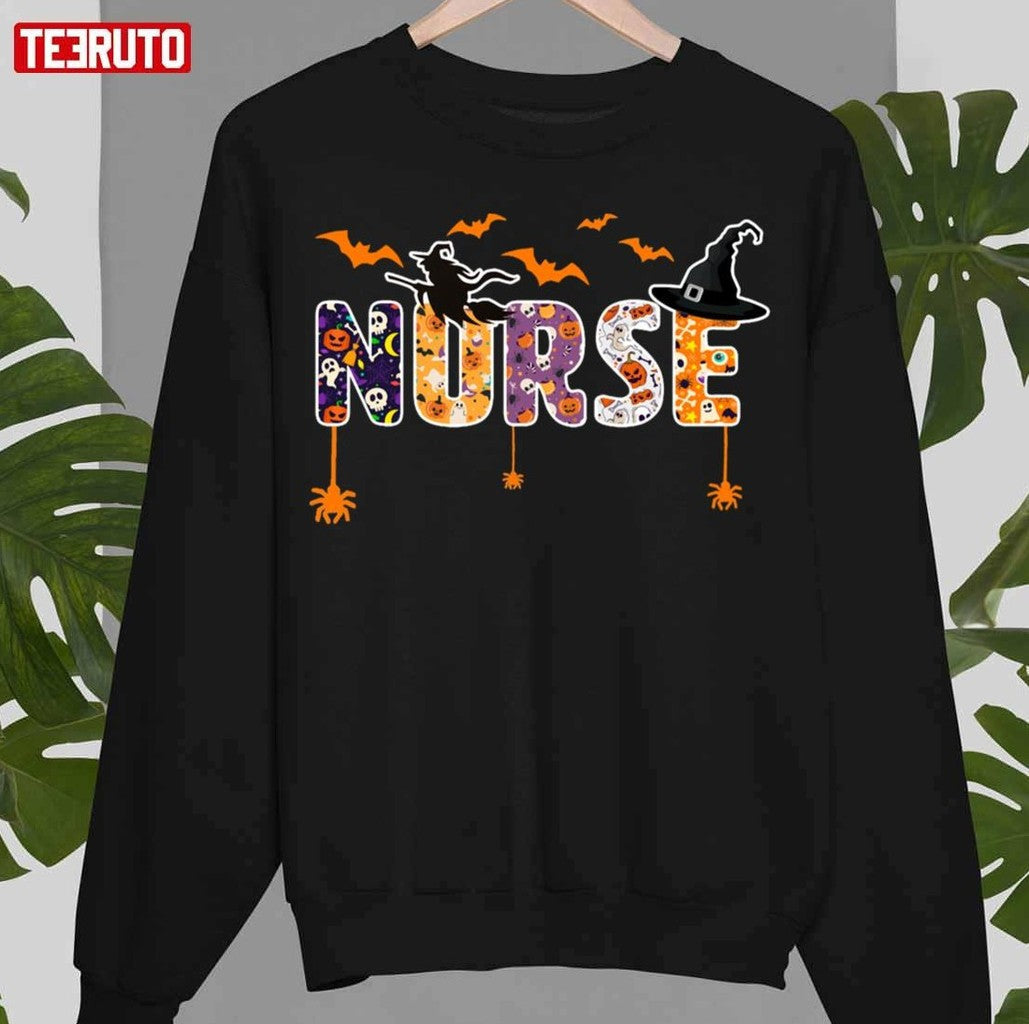 Nursing Nurse Fall Halloween Unisex Sweatshirt - T-Shirt, Sweatshirt, Hoodie