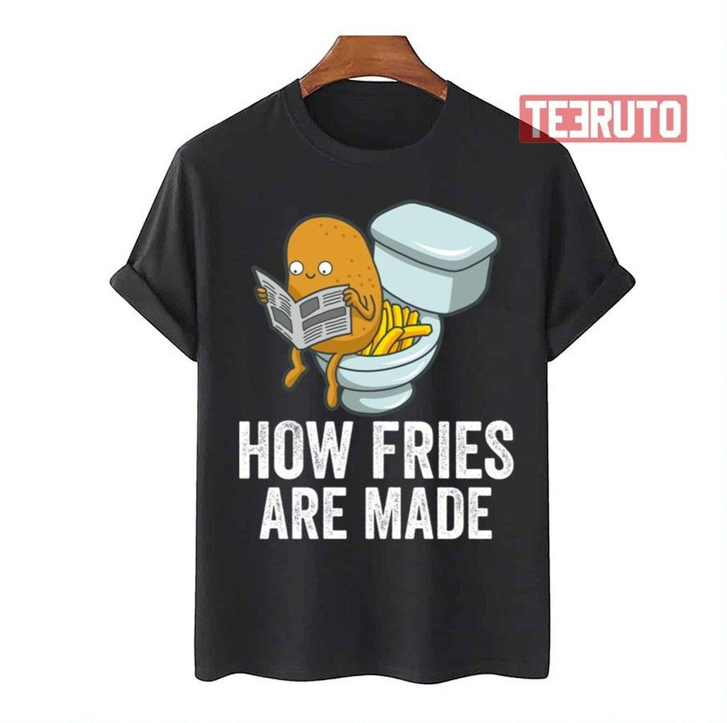Potato Pooping Fries French Fries Unisex T-Shirt - T-Shirt, Sweatshirt, Hoodie