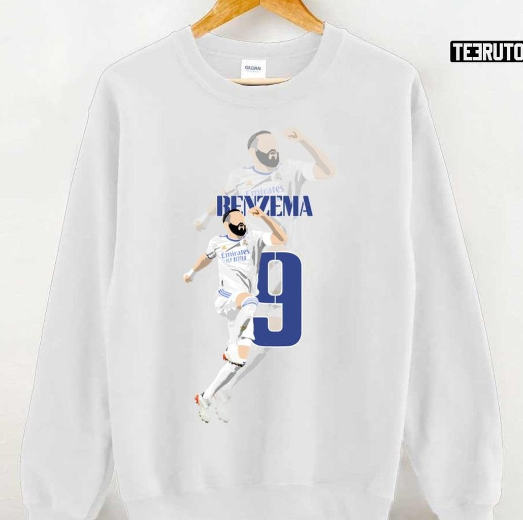 Number 9 Footballer Karim Benzema Unisex Sweatshirt - T-Shirt, Sweatshirt, Hoodie