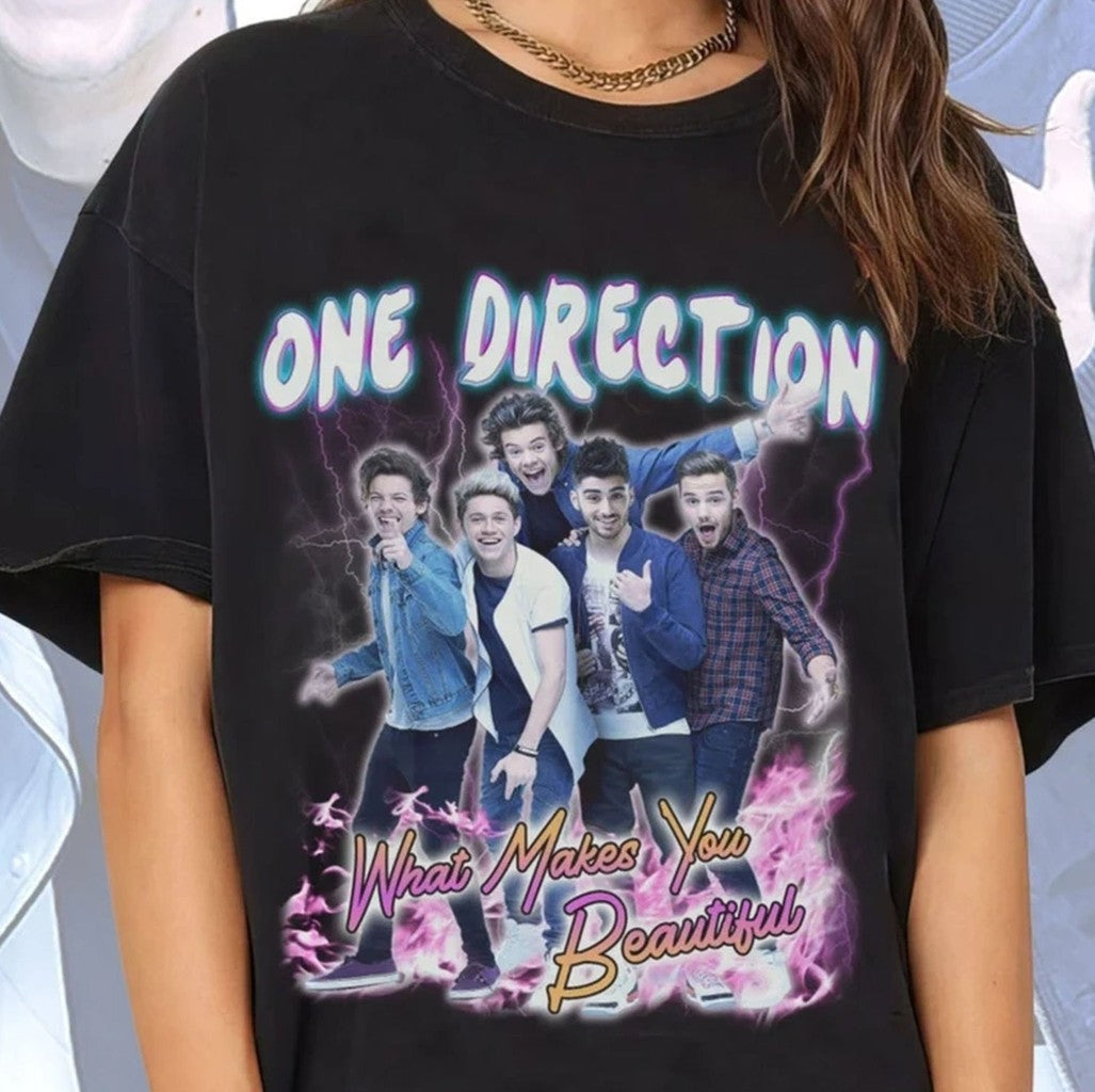 One Direction 1D What Makes You Beautiful Vintage Bootleg Unisex T-Shirt - T-Shirt, Sweatshirt, Hoodie