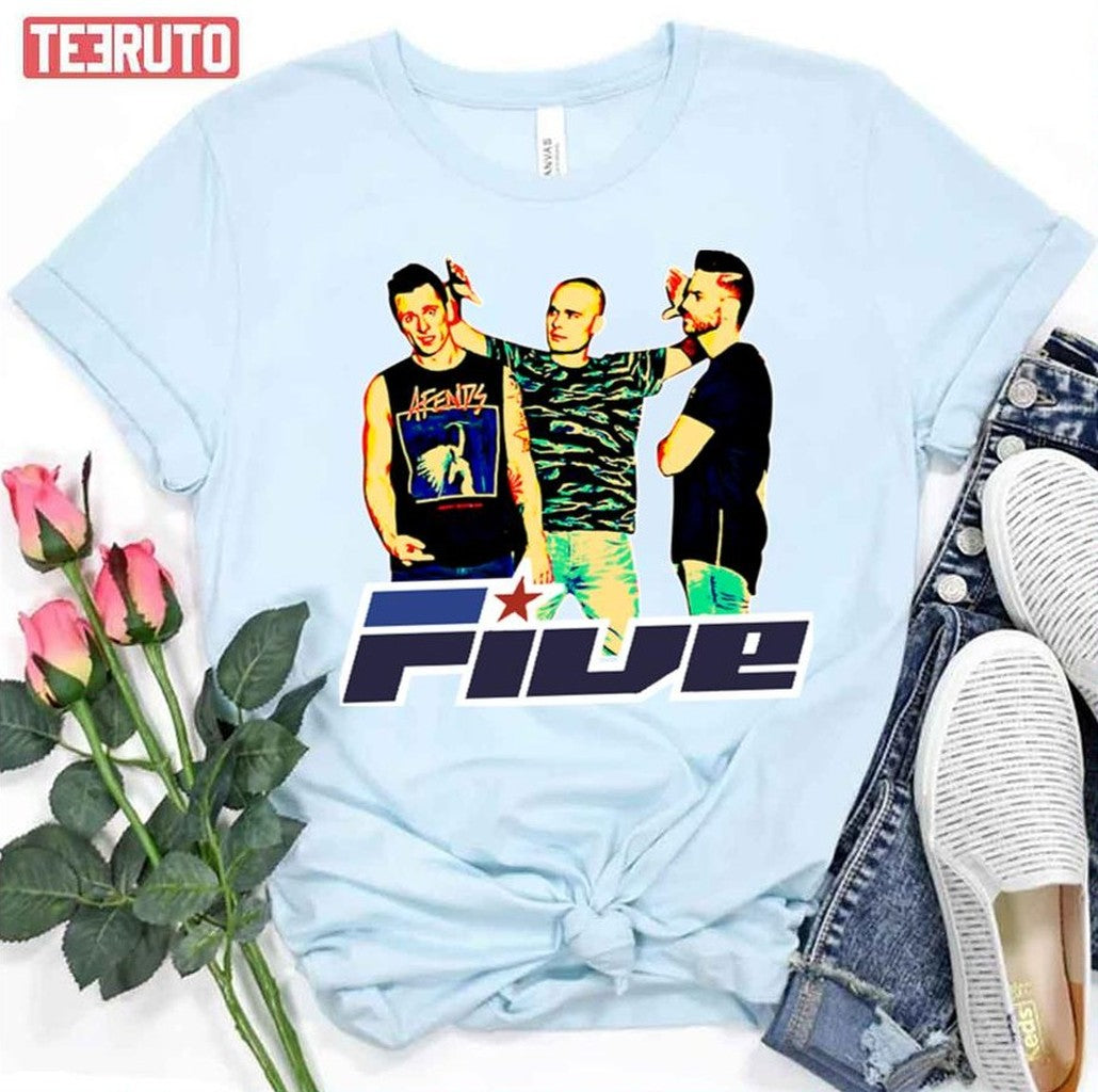 Retro Five Band 90s Unisex T-Shirt - T-Shirt, Sweatshirt, Hoodie