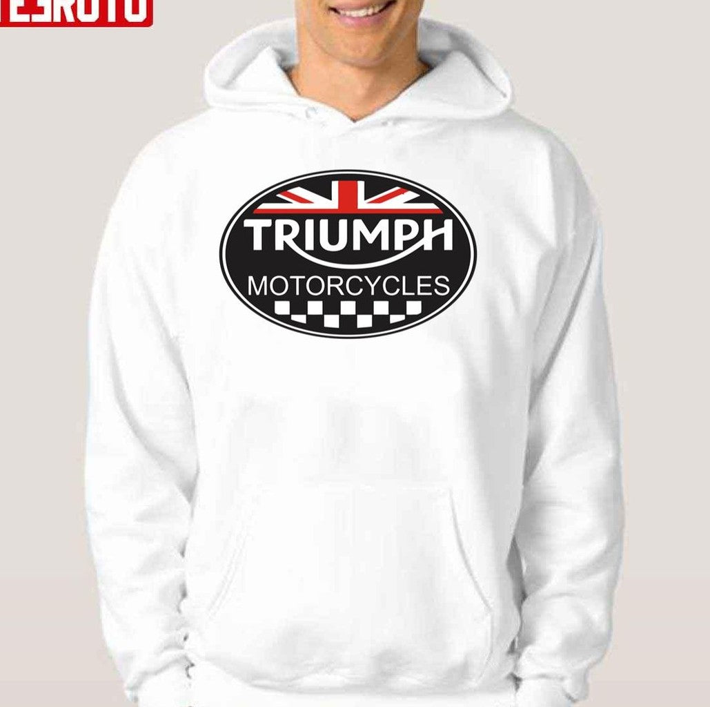 Old England Motorcycle Triumph Logo Unisex Hoodie - T-Shirt, Sweatshirt, Hoodie