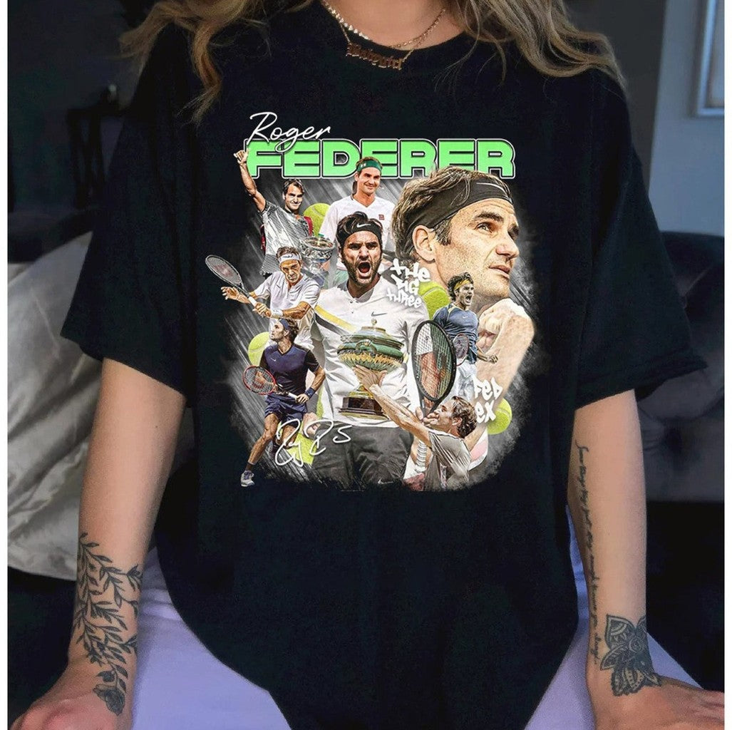 ROGER FEDERER Tennis Rap Hip Hop 90s Bootleg Shirt - T-Shirt, Sweatshirt, Hoodie