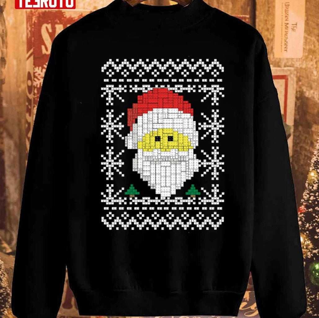 Santa Christmas Lego Design Unisex Sweatshirt - T-Shirt, Sweatshirt, Hoodie
