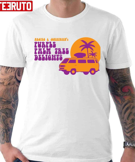 Argyle &amp; Jonathan's Purple Palm Tree Delights Unisex T-Shirt - T-Shirt, Sweatshirt, Hoodie