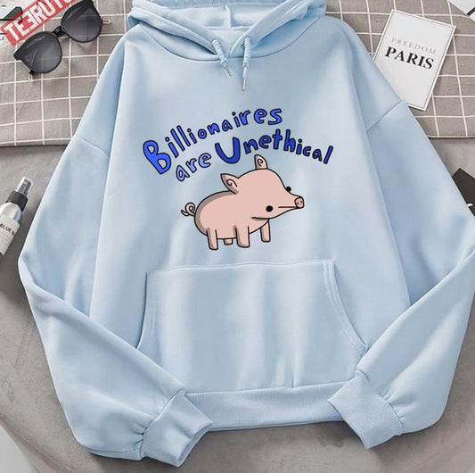 Anti Billionaire Pig Tiny Snek Comics Unisex Hoodie - T-Shirt, Sweatshirt, Hoodie