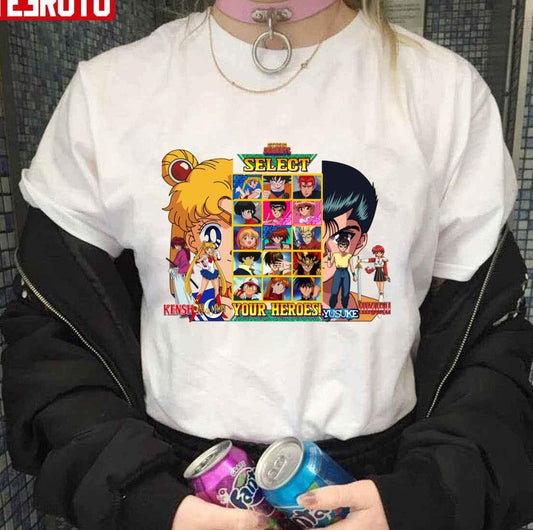 Anime Select Your 90s Heroes Sailor Moon Yusuke Unisex T-shirt - T-Shirt, Sweatshirt, Hoodie
