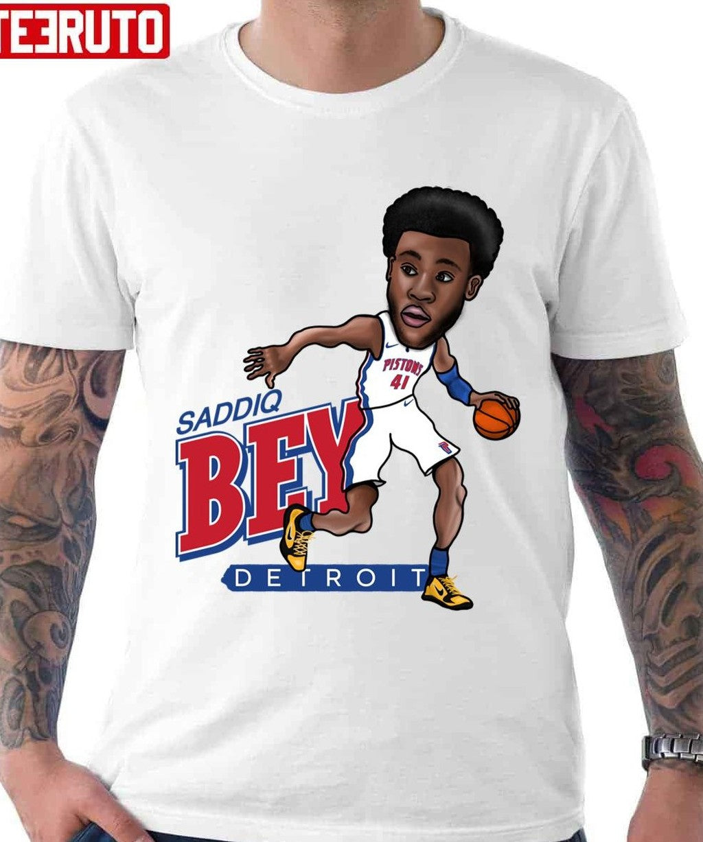 Saddiq Bey Detroit Pistons Vintage Unisex T-shirt - T-Shirt, Sweatshirt, Hoodie