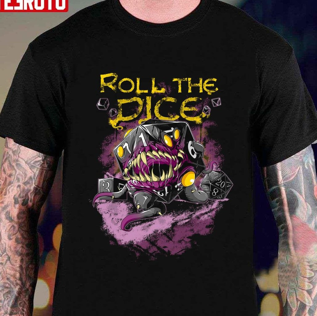Monster D&amp;D Rolling The Dice Unisex T-Shirt - T-Shirt, Sweatshirt, Hoodie