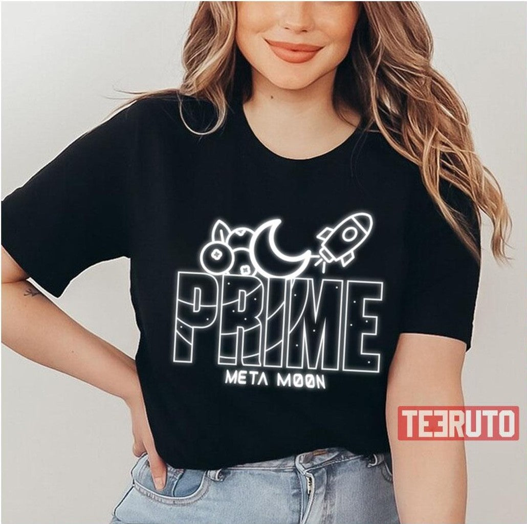 Prime Hydration Meta Moon Neon Light Sign Party Unisex T-Shirt - T-Shirt, Sweatshirt, Hoodie