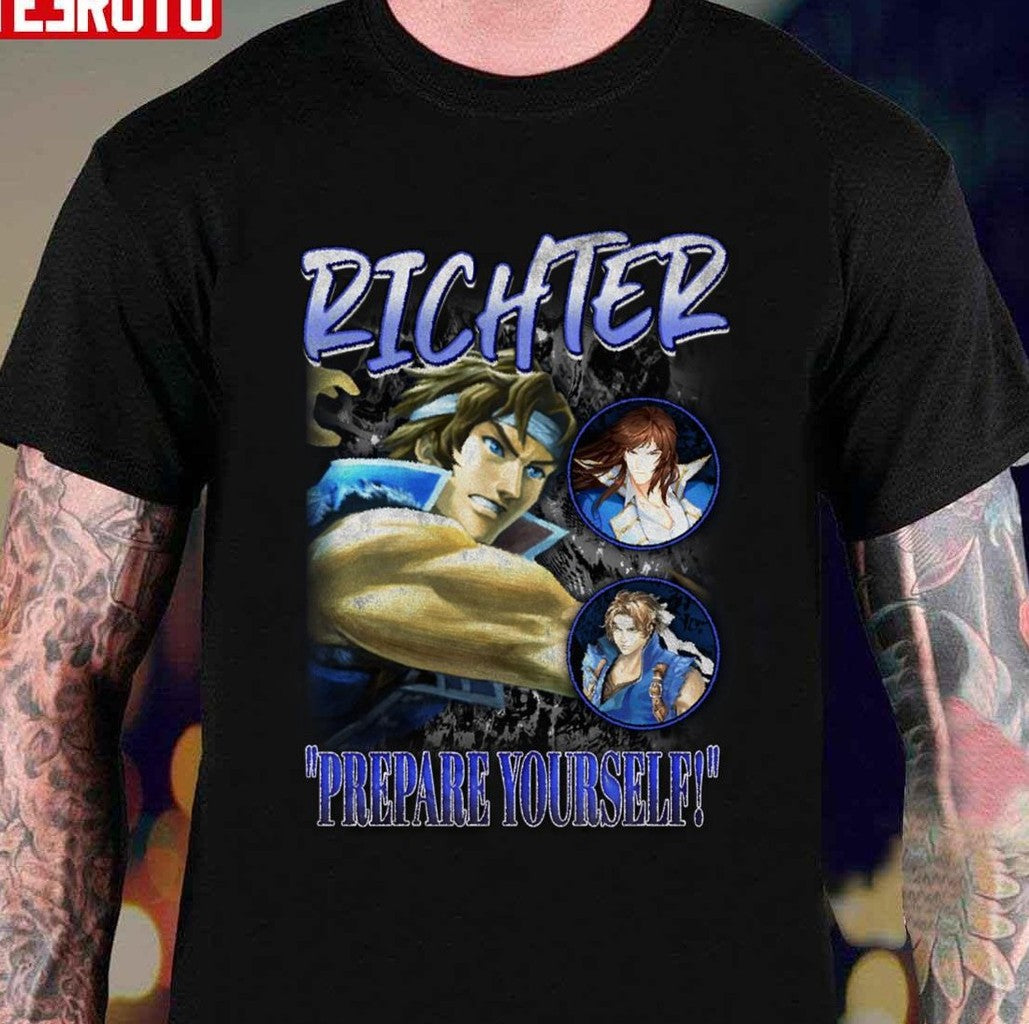 Richter Prepare Yourself Smash Bros Vintage Graphic Unisex T-shirt - T-Shirt, Sweatshirt, Hoodie