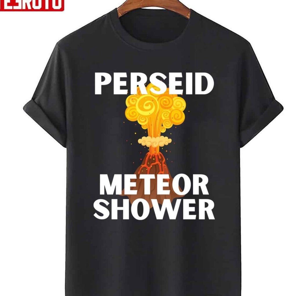 Perseid Meteor Shower Volcano Art Unisex T-Shirt - T-Shirt, Sweatshirt, Hoodie
