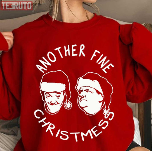 Another Fine Christmess Comedy Duo Christmas Laurel And Hardy Unisex Sweatshirt - T-Shirt, Sweatshirt, Hoodie