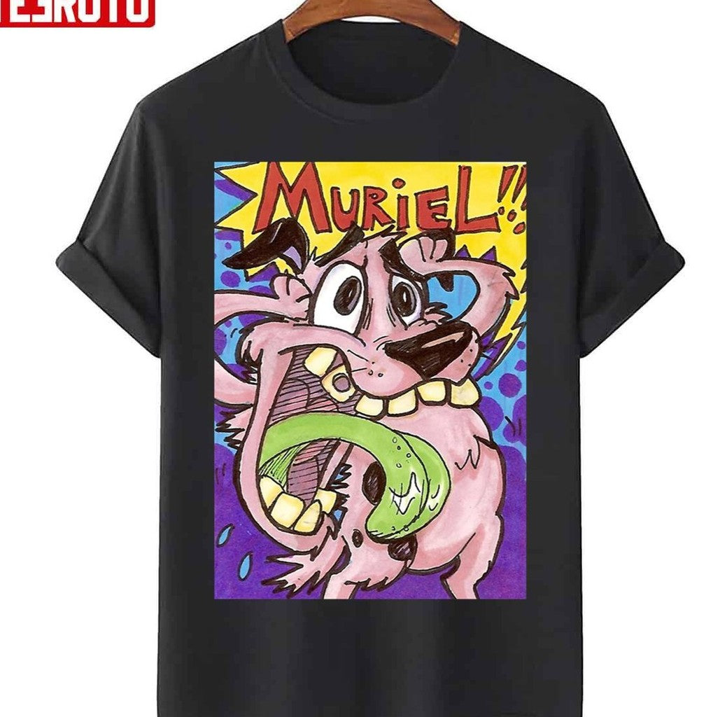 Muriel Funny Moment Cowardly Dog Unisex T-Shirt - T-Shirt, Sweatshirt, Hoodie