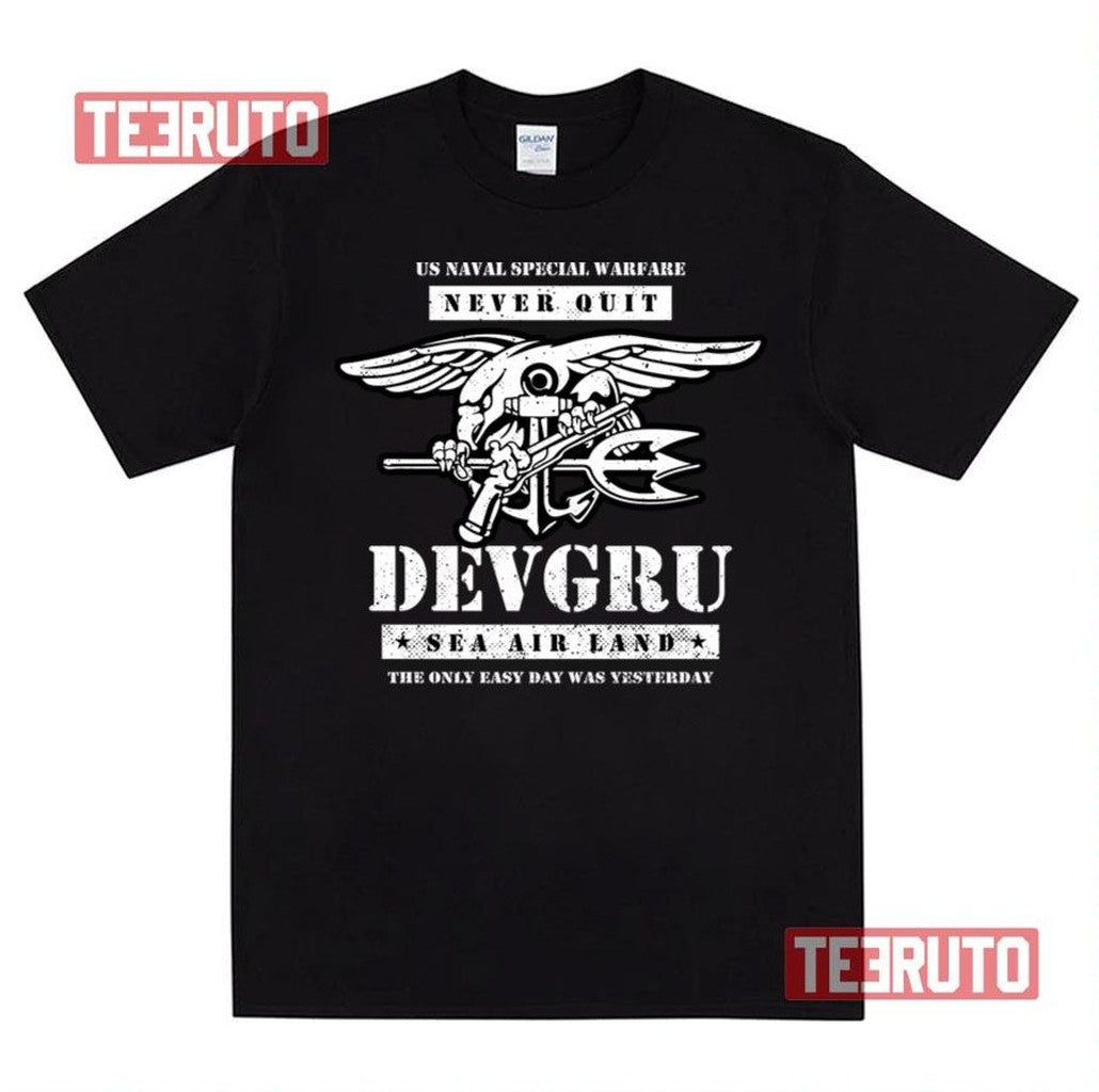 Never Quit Devgru Seal Team Unisex T-Shirt - T-Shirt, Sweatshirt, Hoodie