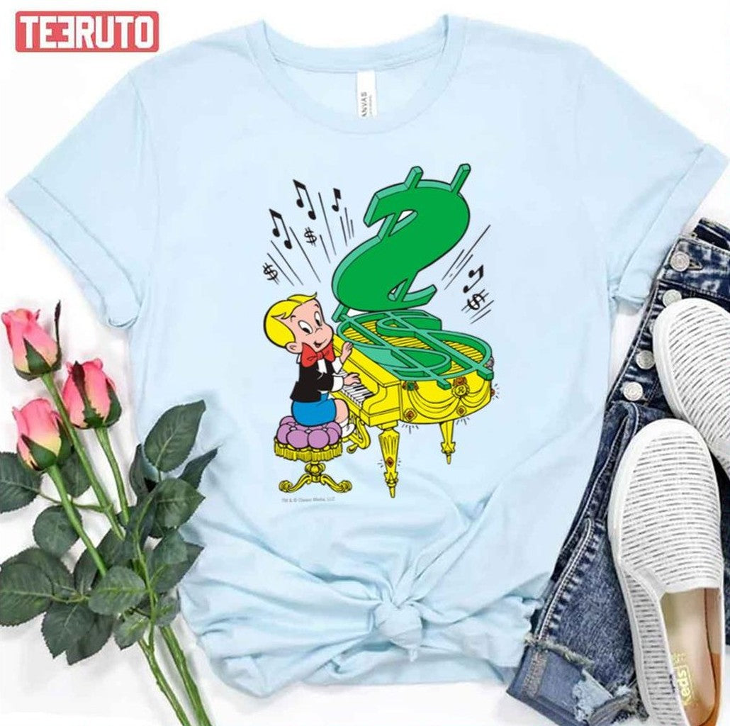 Playing Piano Color Richie Rich Unisex T-Shirt - T-Shirt, Sweatshirt, Hoodie