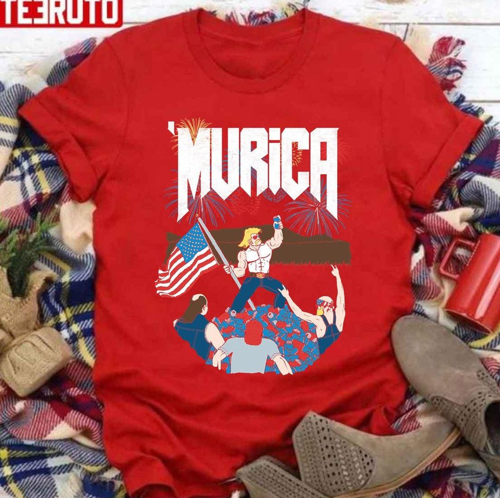 Murica Trump Funny America's Independence Day 4th July Unisex T-Shirt - T-Shirt, Sweatshirt, Hoodie