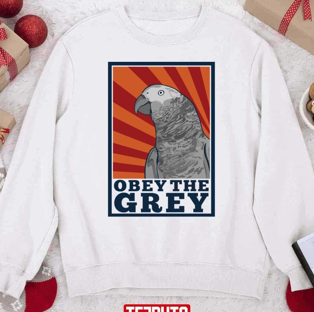 Obey The Grey Christmas Unisex Sweatshirt - T-Shirt, Sweatshirt, Hoodie